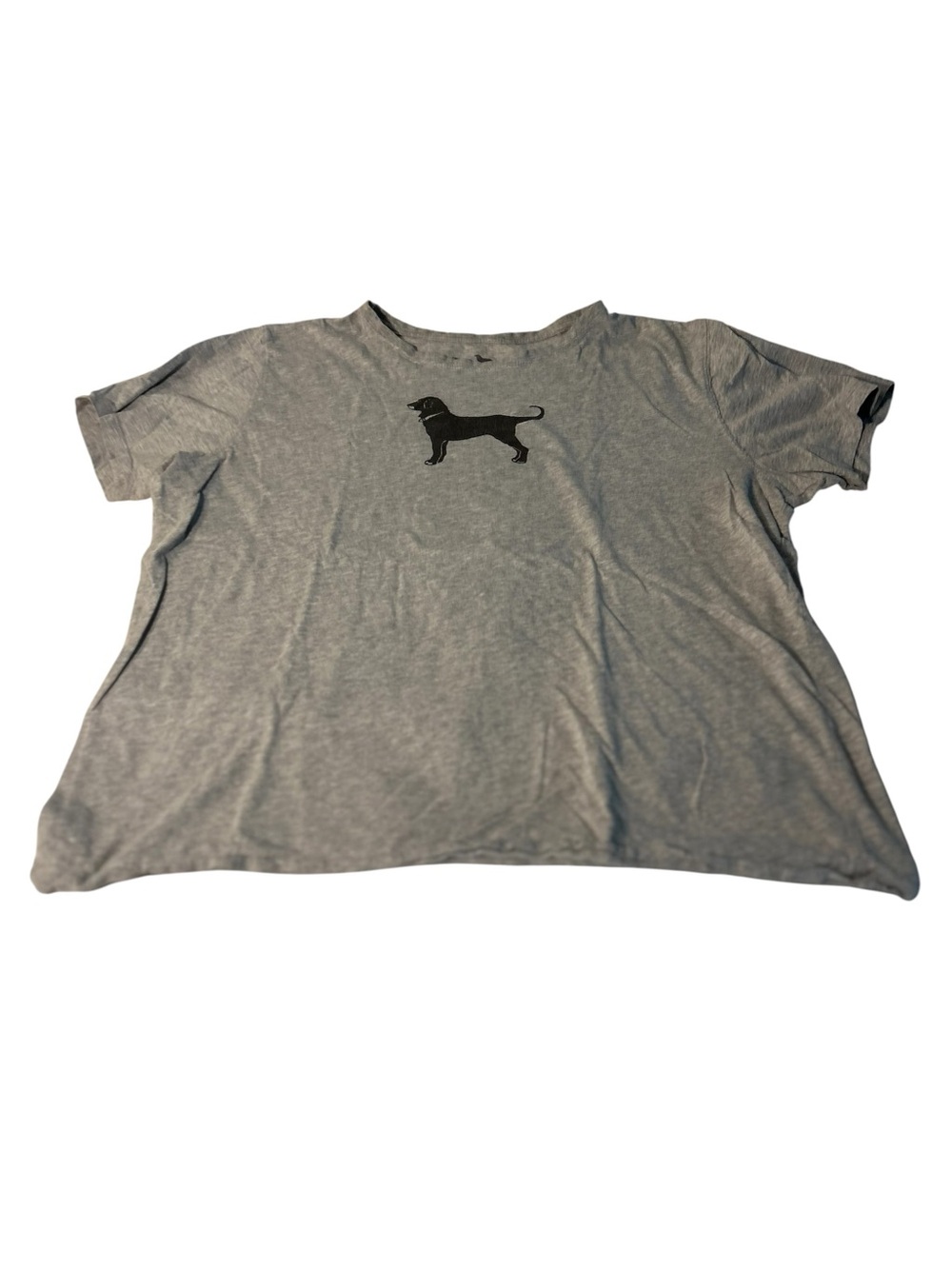 The Black Dog Gray Tee with Black Dog Silhouette